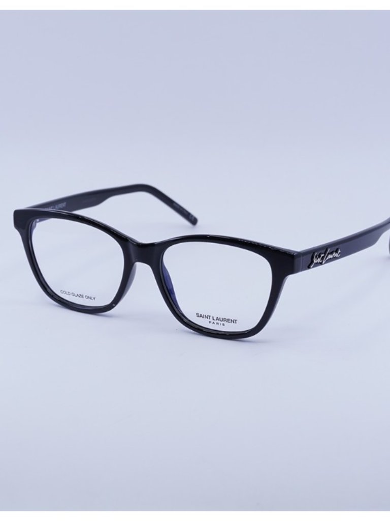 Saint Laurent Sl338 001 Eyeglasses Black 53mm Square Frame